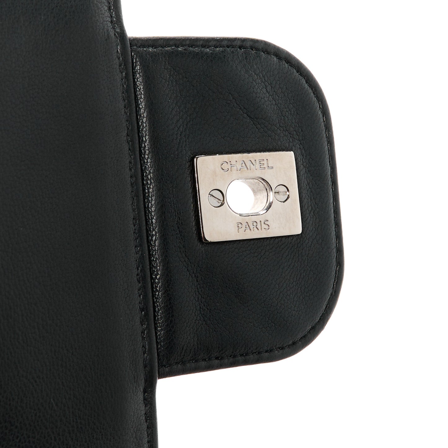 Lambskin Quilted Large Coco Rider Flap Black