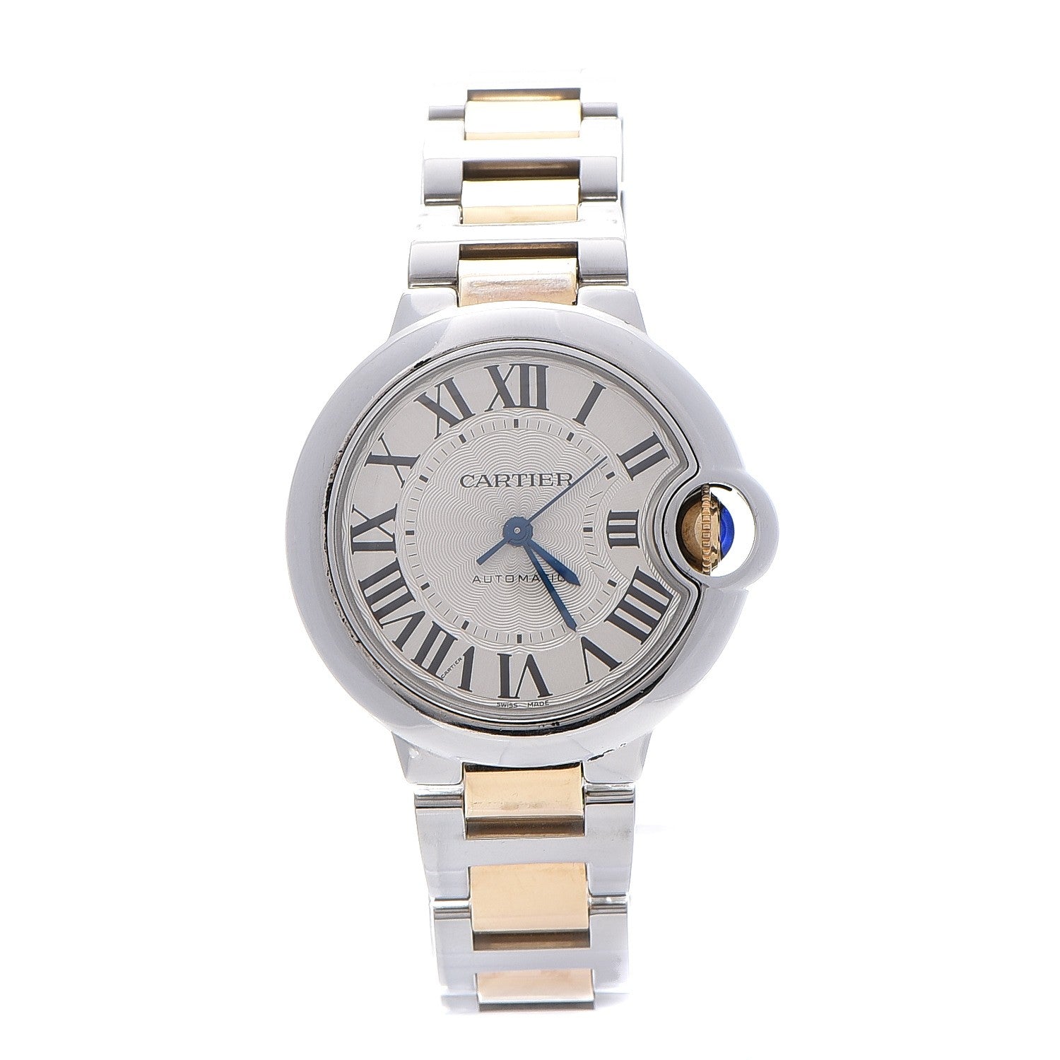 Cartier Stainless Steel 18K Yellow Gold 33mm Ballon Bleu De Automatic Watch 1 of 12