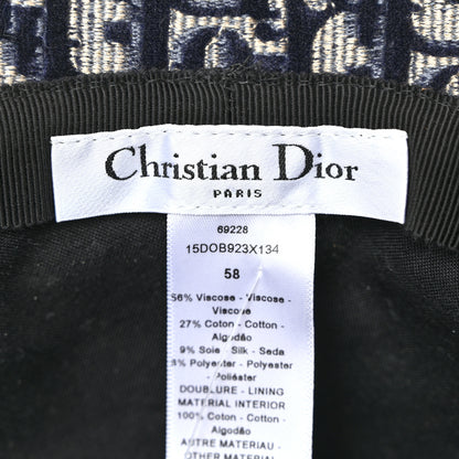 Christian Dior Velvet Oblique Large Brim Bucket Hat 58 Bleu Red 8 of 10