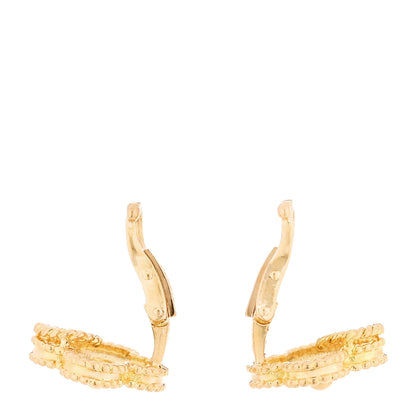 Van Cleef & Arpels 18K Yellow Gold Vintage Alhambra Clip On Earrings 3 of 4