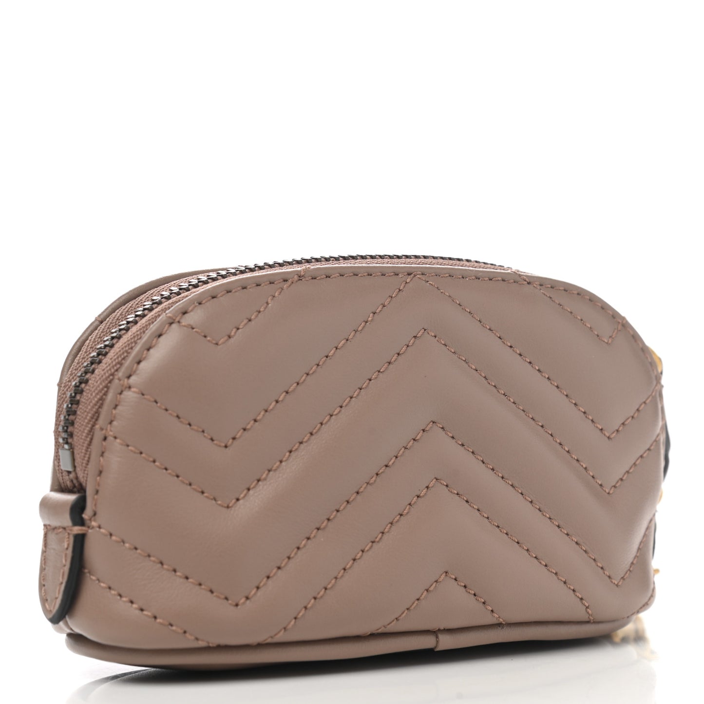Calfskin Matelasse GG Marmont Key Pouch Porcelain Rose