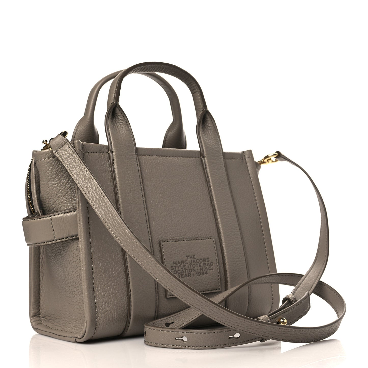 Grained Calfskin Small The Tote Bag Taupe