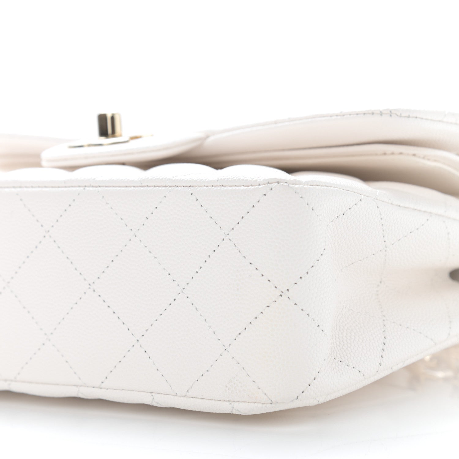 Chanel Caviar Quilted Small Double Flap White 10 of 10