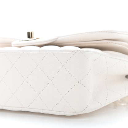 Chanel Caviar Quilted Small Double Flap White 10 of 10