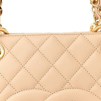 Chanel Caviar Quilted Grand Shopping Tote GST Beige Clair 9 of 11