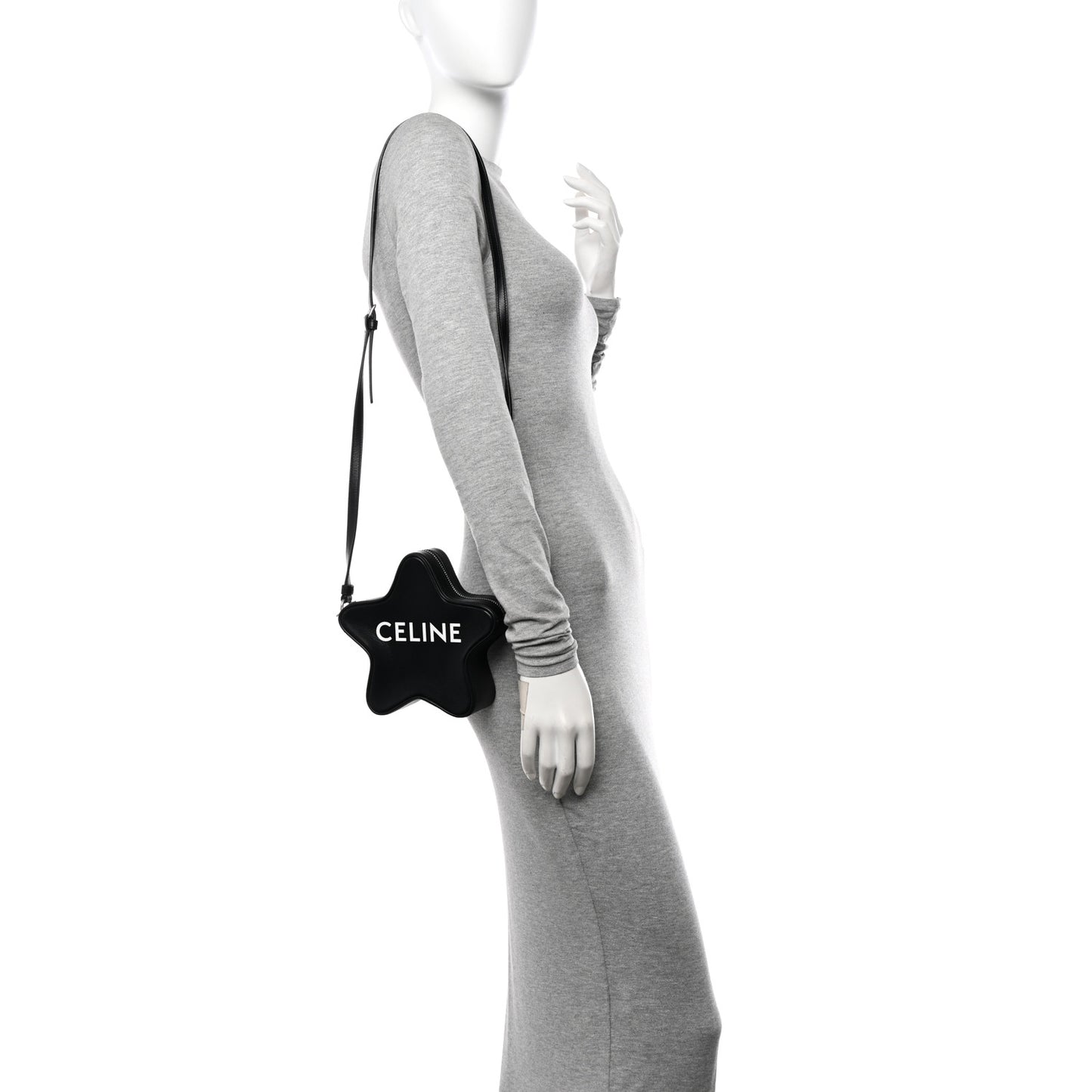 Smooth Calfskin Star Crossbody Bag Black