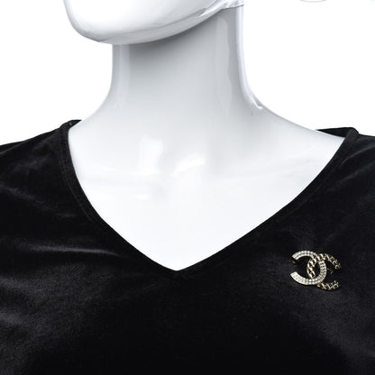 Chanel Baguette Crystal Quilted CC Brooch Gold 2 of 5