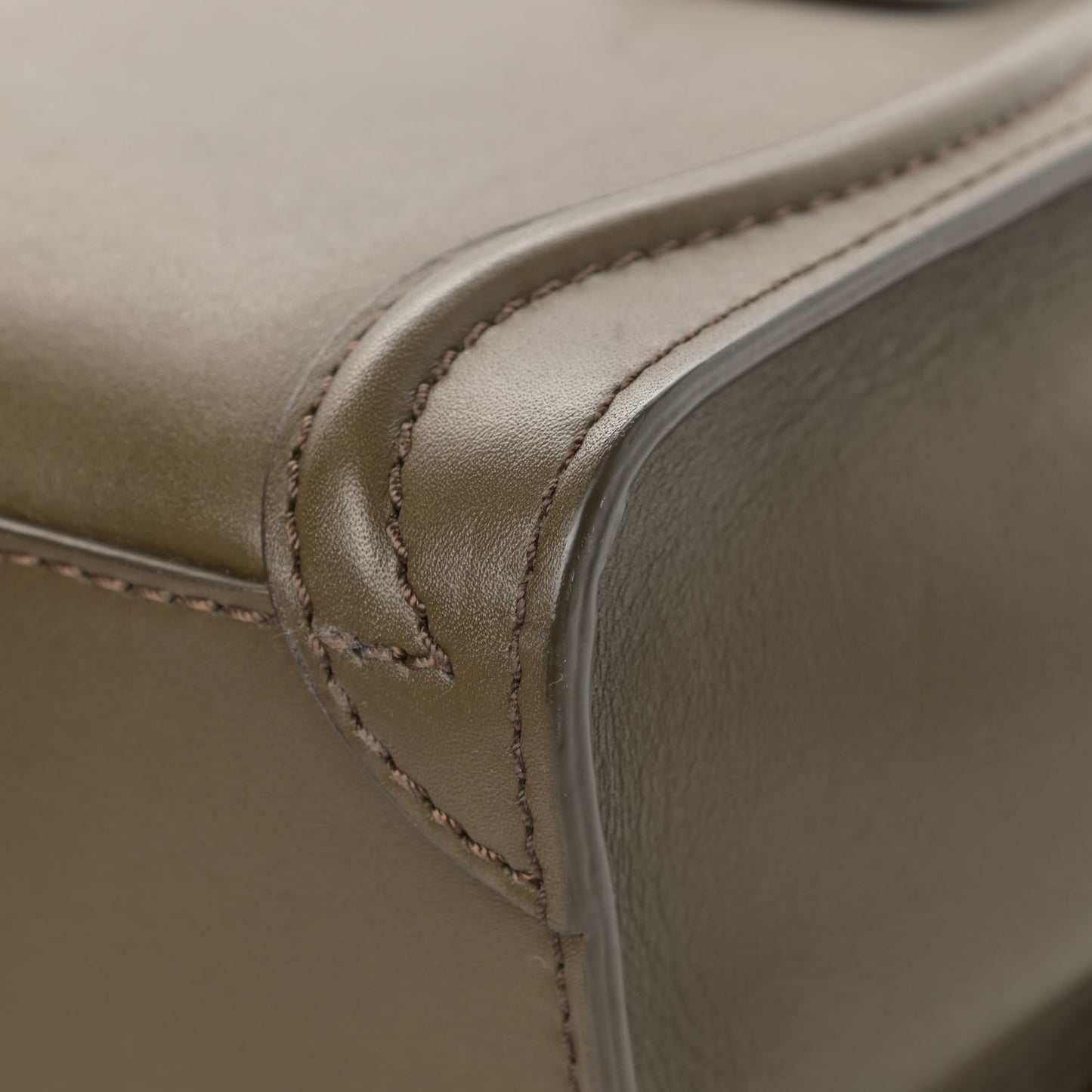 Smooth Calfskin Nano Luggage Khaki