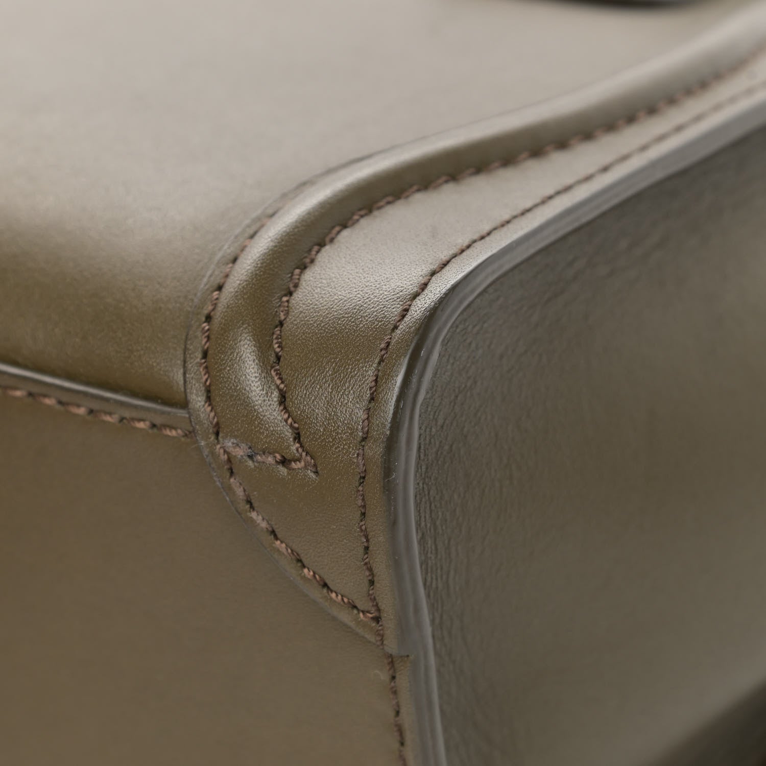 Celine Smooth Calfskin Nano Luggage Khaki 10 of 14