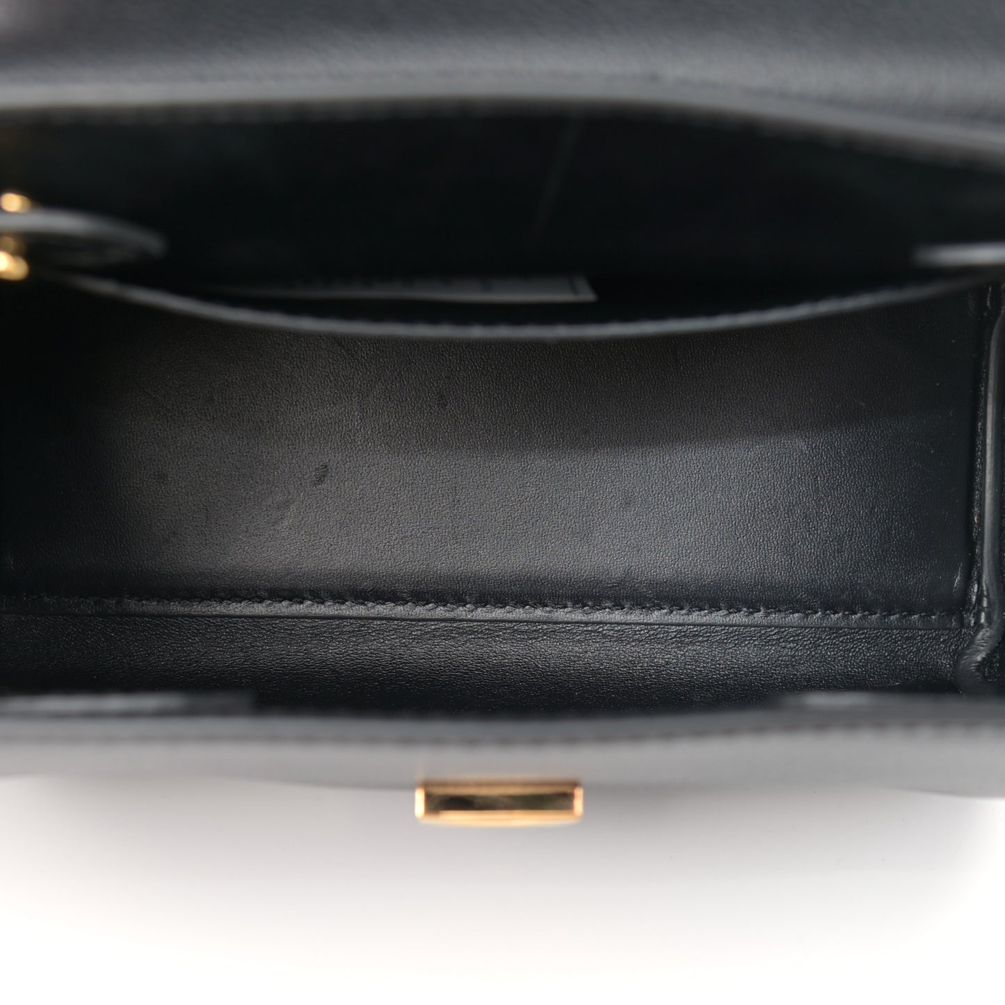 Grained Calfskin Small La Medusa Top Handle Bag Black