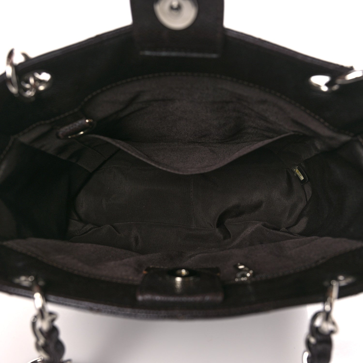 Chanel Caviar Quilted Petit Shopping Tote PST Dark Brown 5 of 12