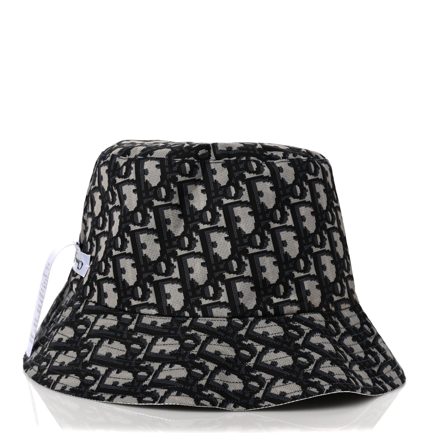 Metallic Oblique Reversible Teddy-D Bob Bucket Hat 58 Blue Silver