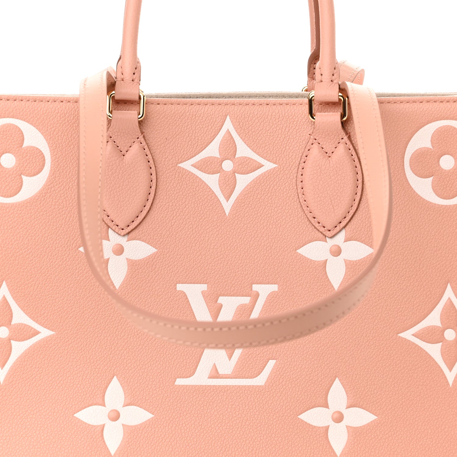 Louis Vuitton Empreinte Monogram Giant Onthego MM Rose Trianon Creme 7 of 9