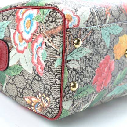 Gucci GG Supreme Monogram Tian Small Boston Beige Multicolor Red 9 of 10