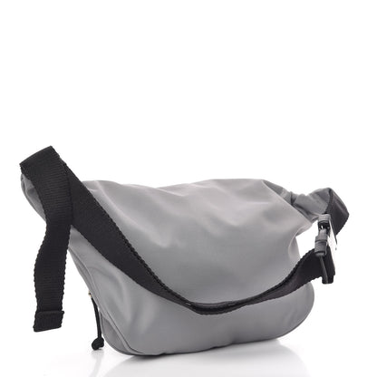 Balenciaga Textured Sport Nylon Logo Embroidered Wheel Beltpack Grey White 3 of 9