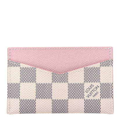 Louis Vuitton Damier Azur Daily Card Holder Rose Ballerine 1 of 10