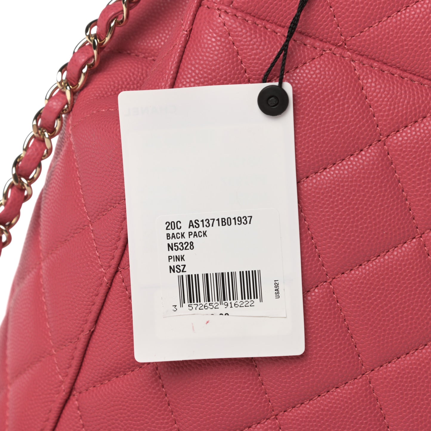 Caviar Quilted Backpack Bag Pink
