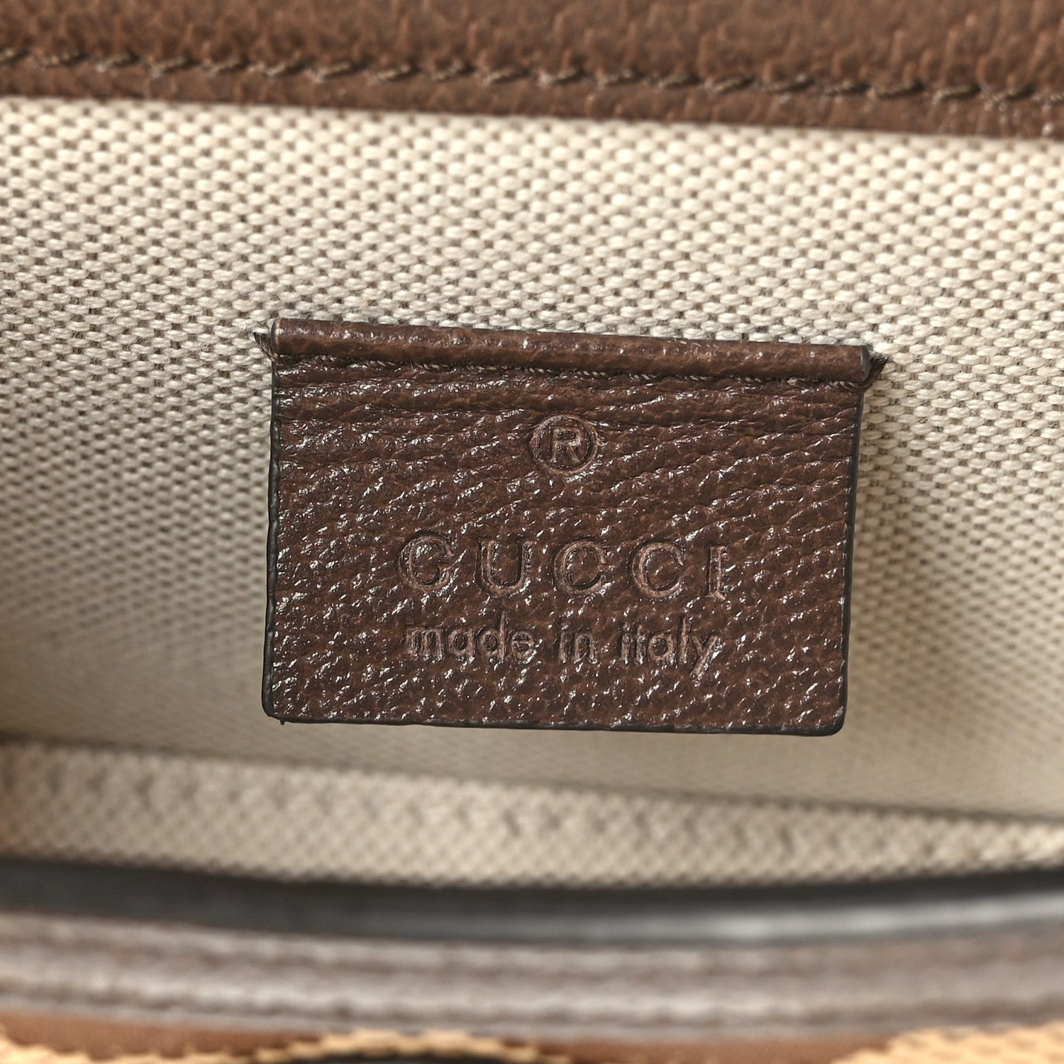 Gucci Monogram Jumbo GG Textured Dollar Calfskin Mini Horsebit 1955 Shoulder Bag Camel Ebony New Acero 7 of 9