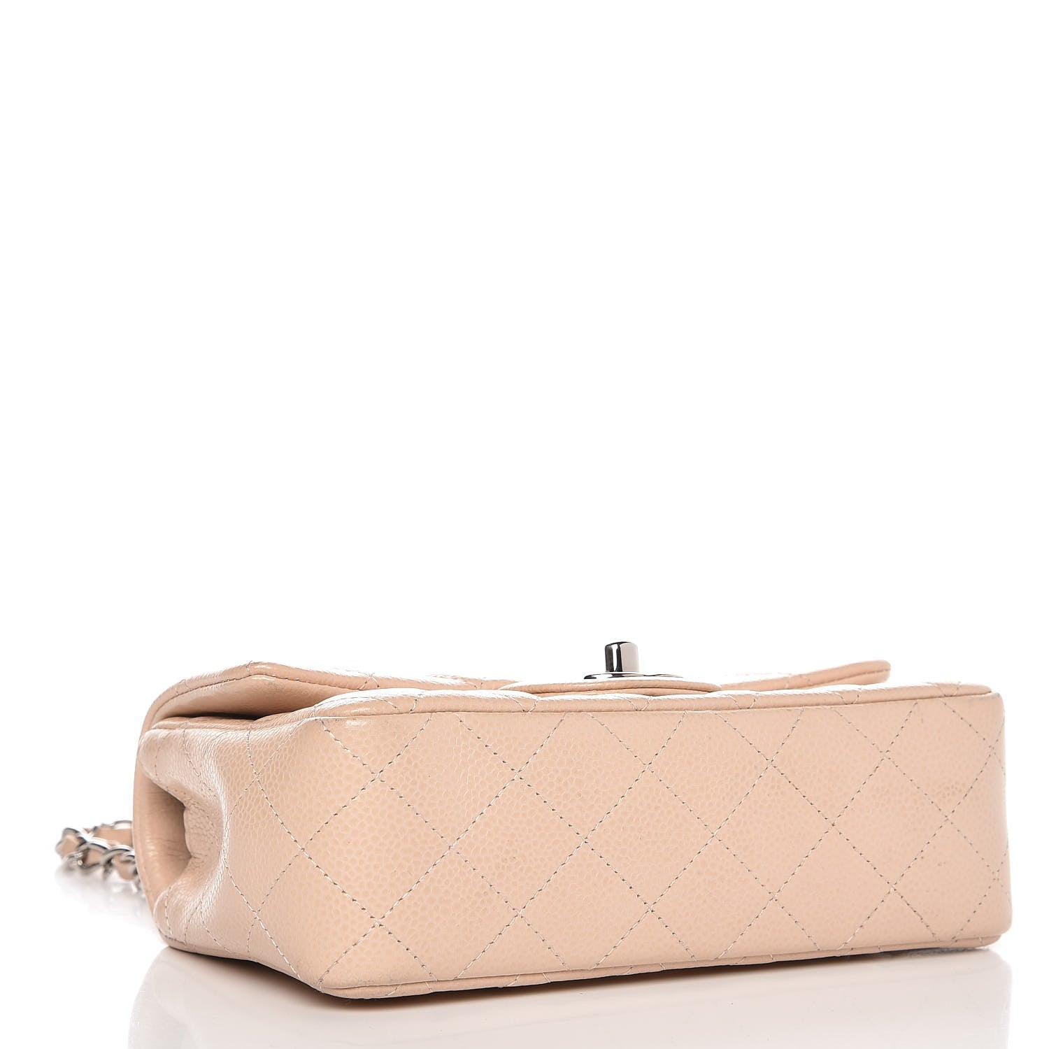 Chanel Caviar Quilted Mini Rectangular Flap Light Beige 4 of 12