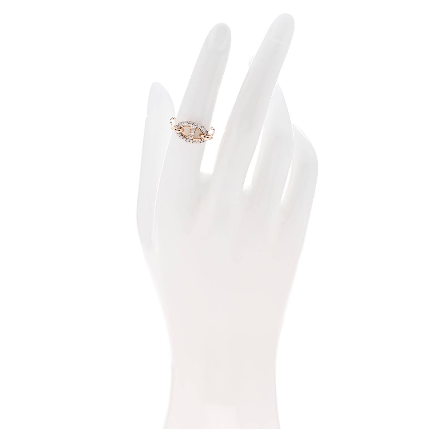 Hermes 18K Rose Gold Diamond Farandole Ring 52 6 2 of 5