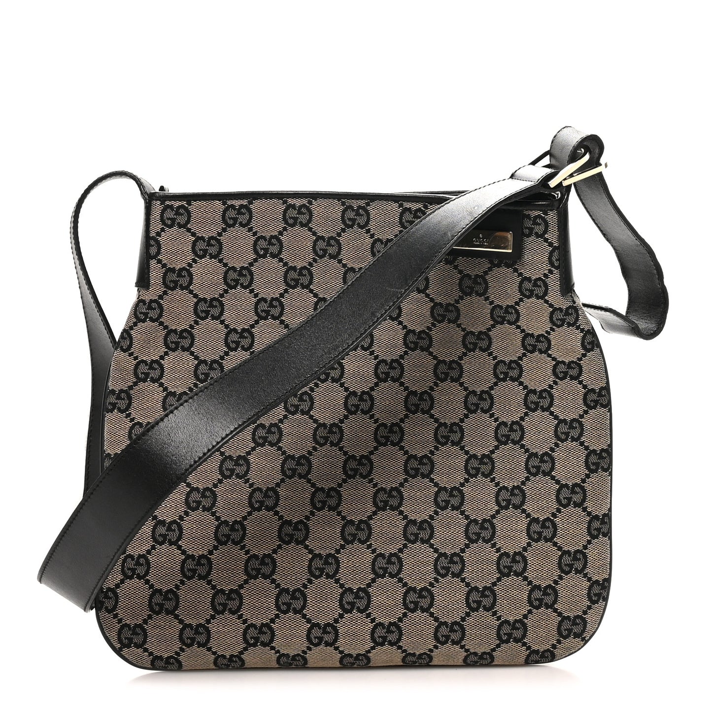 GG Monogram Messenger Bag Black