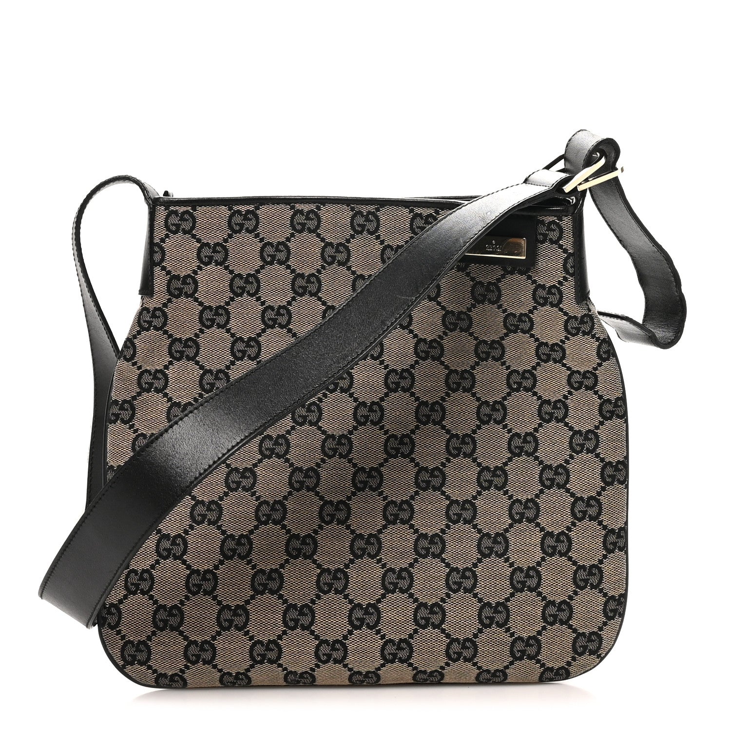Gucci GG Monogram Messenger Bag Black 1 of 10