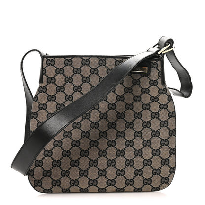 Gucci GG Monogram Messenger Bag Black 1 of 10