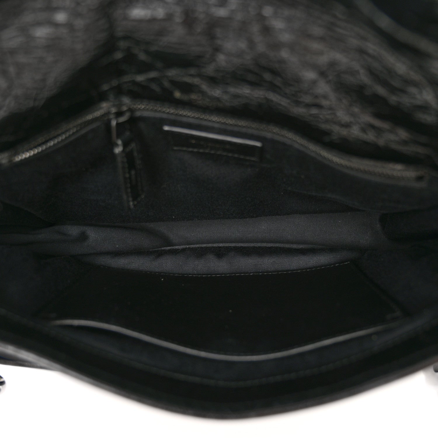 Saint Laurent Crinkled Calfskin Matelasse Monogram Medium Niki Chain Satchel Black 5 of 9