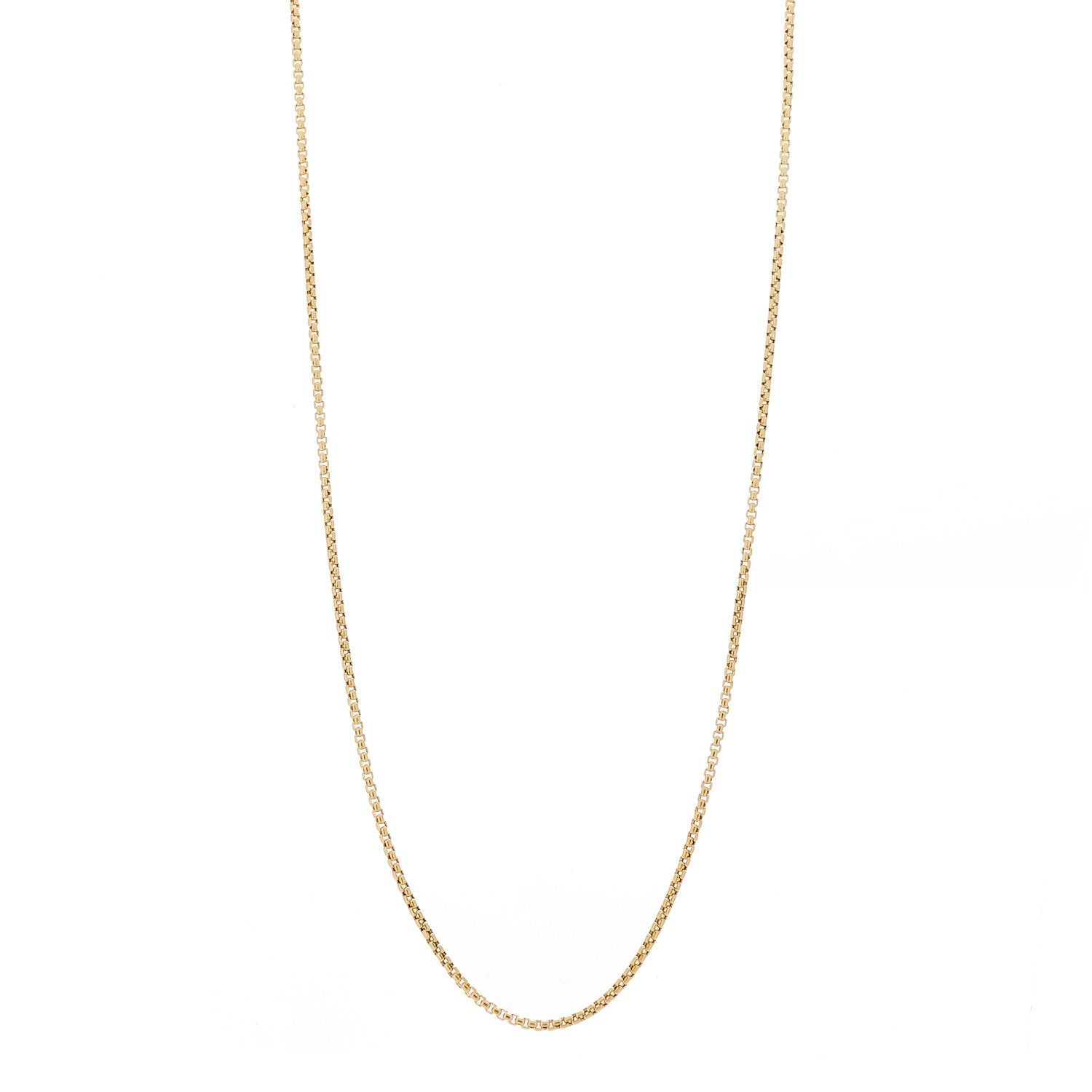 David Yurman 18K Yellow Gold 1.7mm Box Chain Necklace 23" 1 of 5