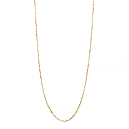 David Yurman 18K Yellow Gold 1.7mm Box Chain Necklace 23" 1 of 5