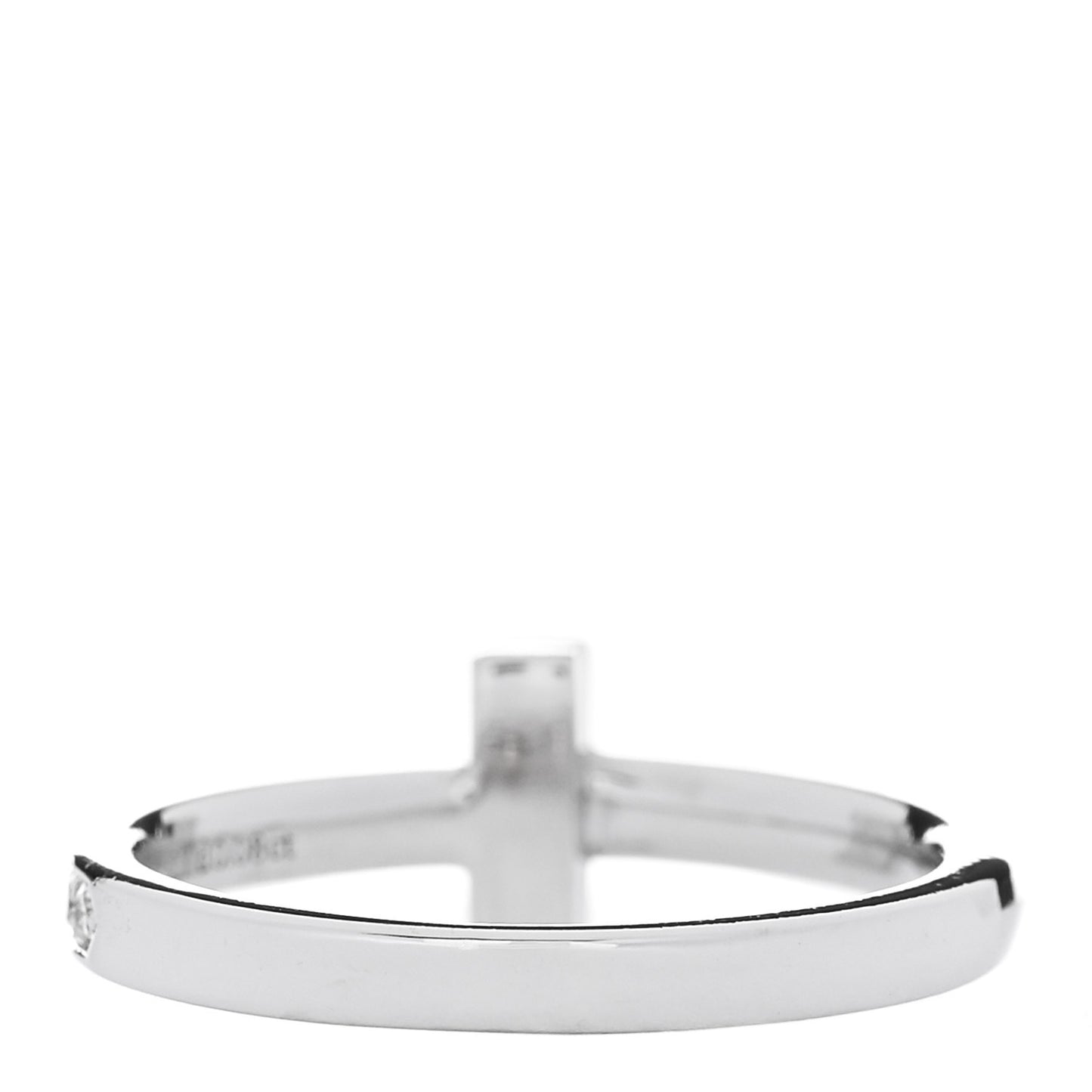 18K White Gold Diamond 2.5mm T T1 Ring 56 7.5