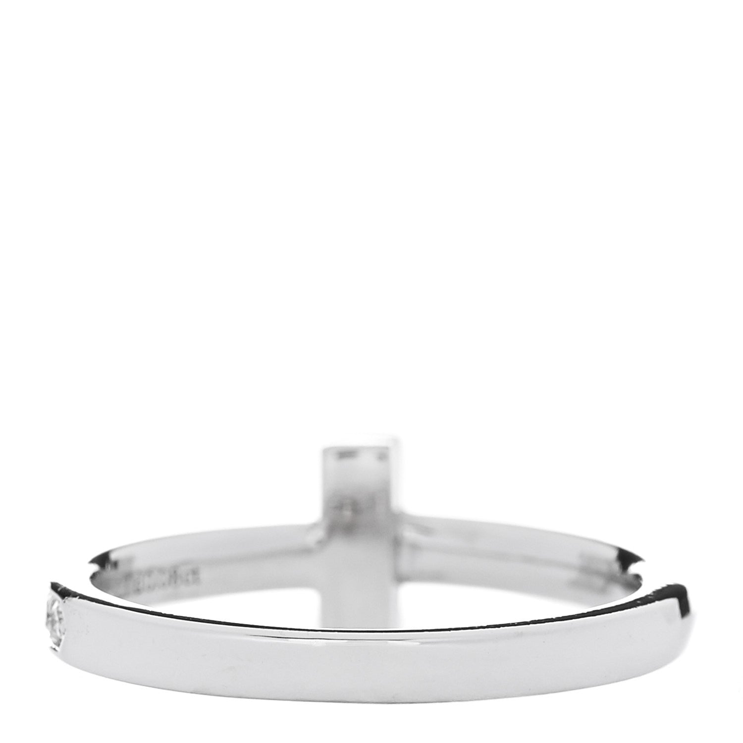 Tiffany 18K White Gold Diamond 2.5mm T T1 Ring 56 7.5 3 of 5