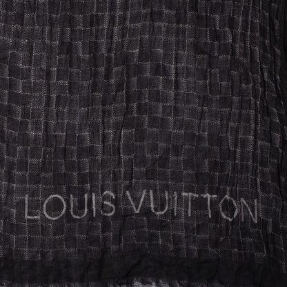 Louis Vuitton Cashmere Silk Etole Stole Damier Black 3 of 7