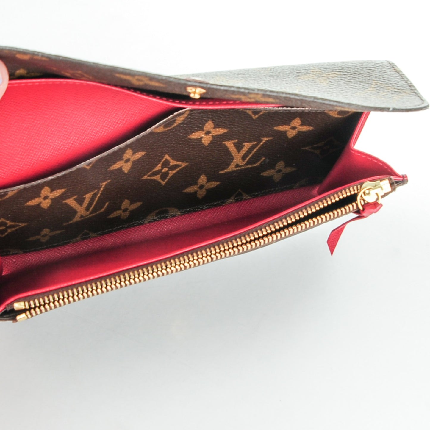 Monogram Emilie Wallet Red
