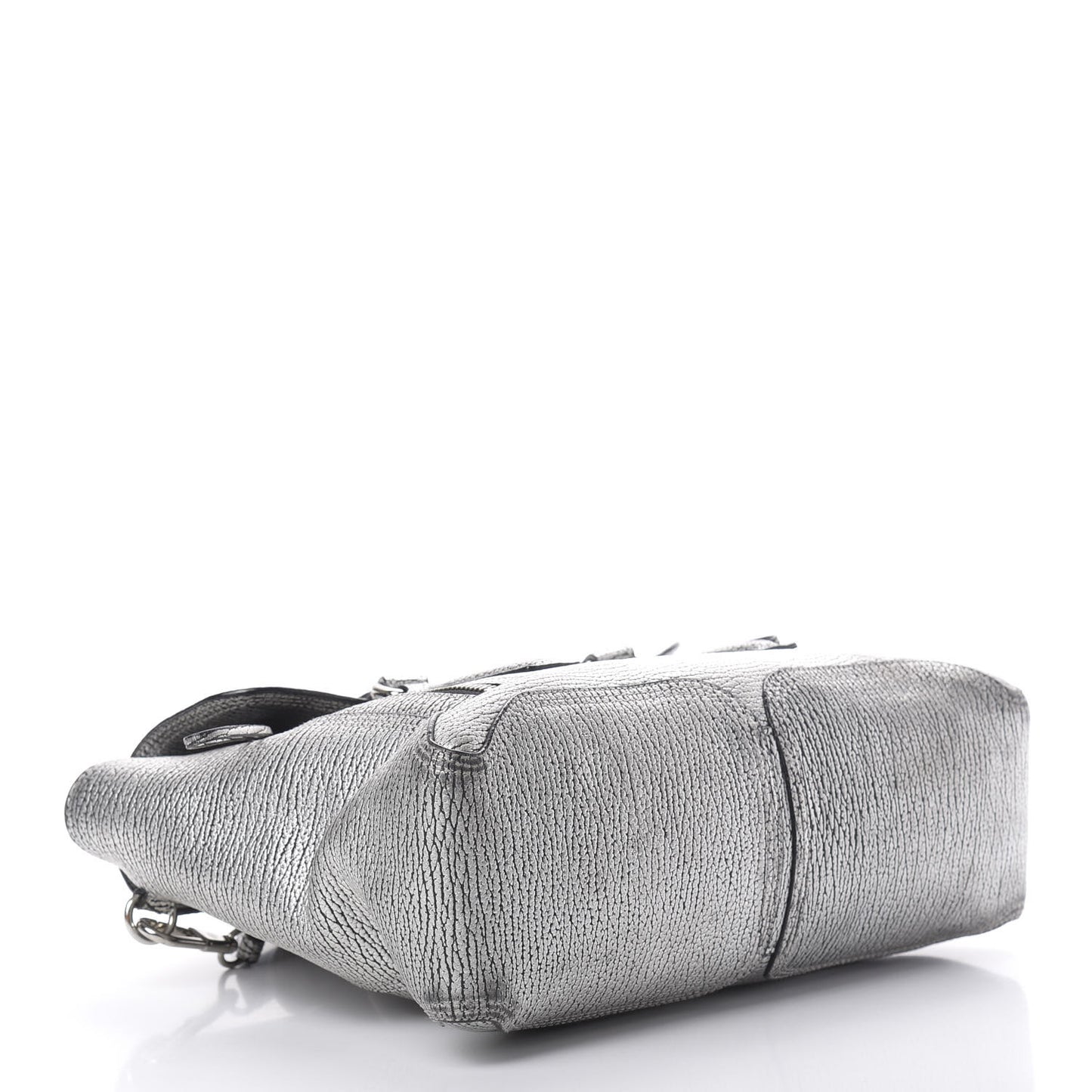 3.1 Textured Calfskin Medium Pashli Satchel Silver