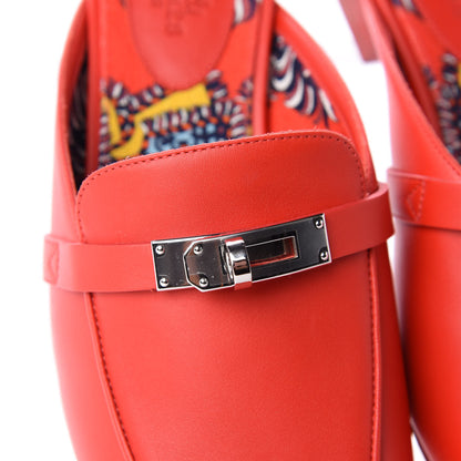 Hermes Calfskin Oz Mules 38.5 Pavot 12 of 14
