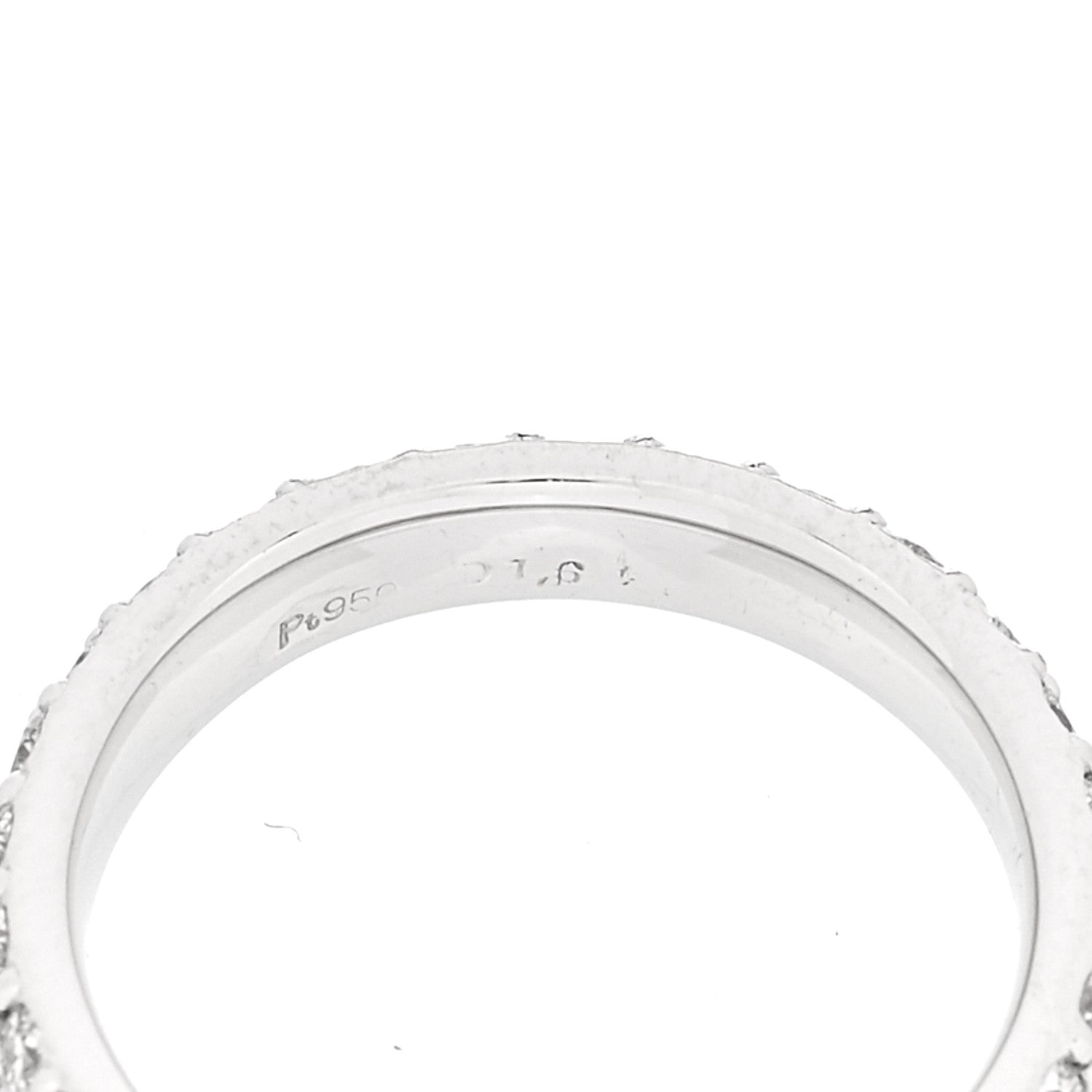 Parker & West by FASHIONPHILE Platinum Diamond 1.61ct Two Row Eternity Band Ring 52 6 8 of 9