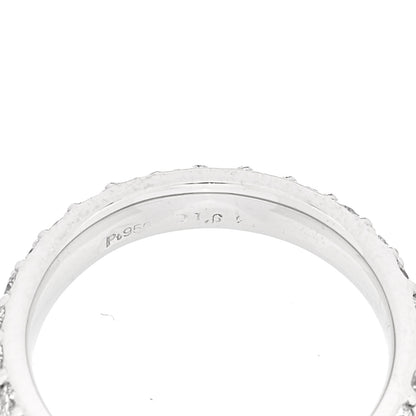Parker & West by FASHIONPHILE Platinum Diamond 1.61ct Two Row Eternity Band Ring 52 6 8 of 9