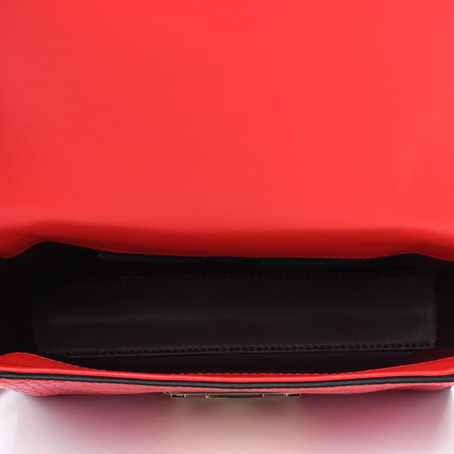 Calfskin Crocodile Embossed Eden Mini Top Handle Red