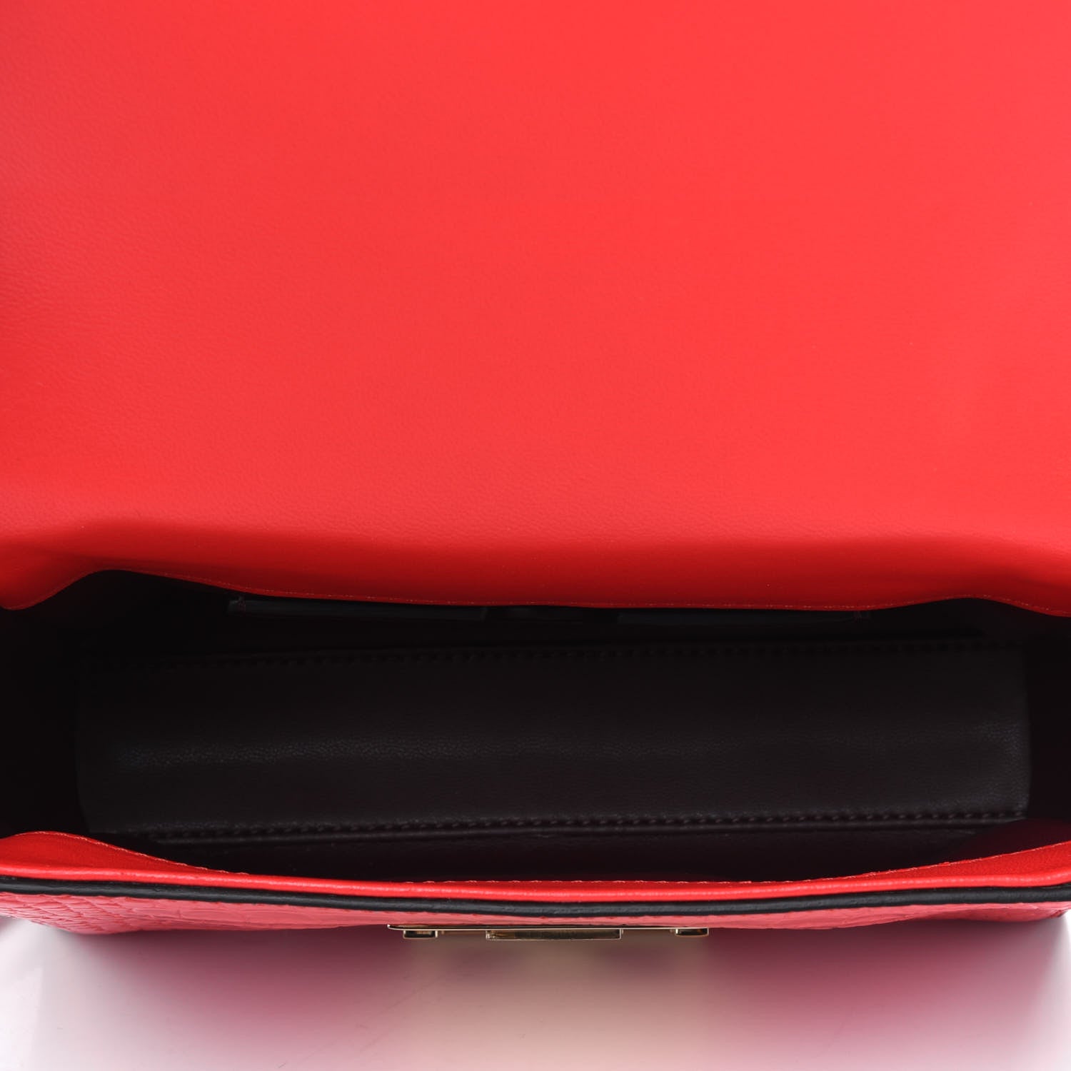 Givenchy Calfskin Crocodile Embossed Eden Mini Top Handle Red 4 of 5