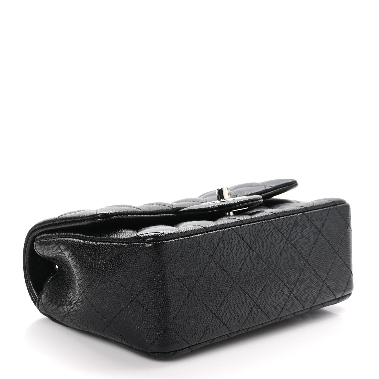 Caviar Quilted Mini Rectangular Flap Black
