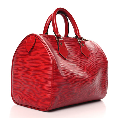 Louis Vuitton Epi Speedy 25 Castillan Red 3 of 13