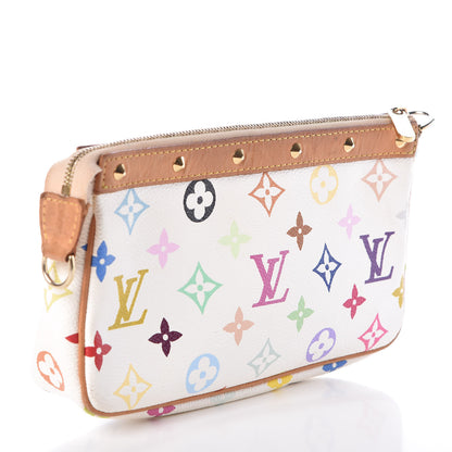Louis Vuitton Monogram Multicolor Pochette Accessories White 3 of 7