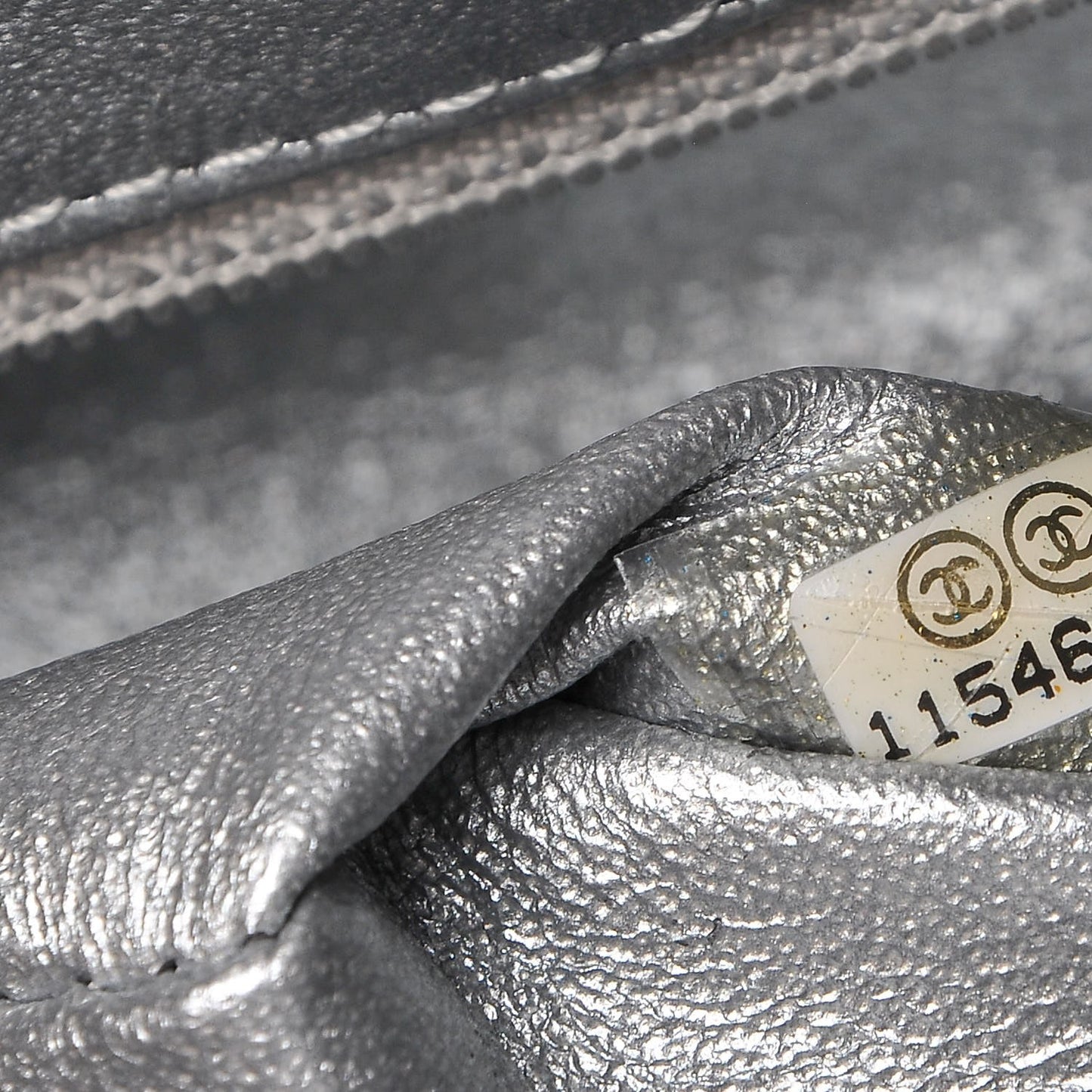 Glazed Caviar East West Modern Chain Tote Black
