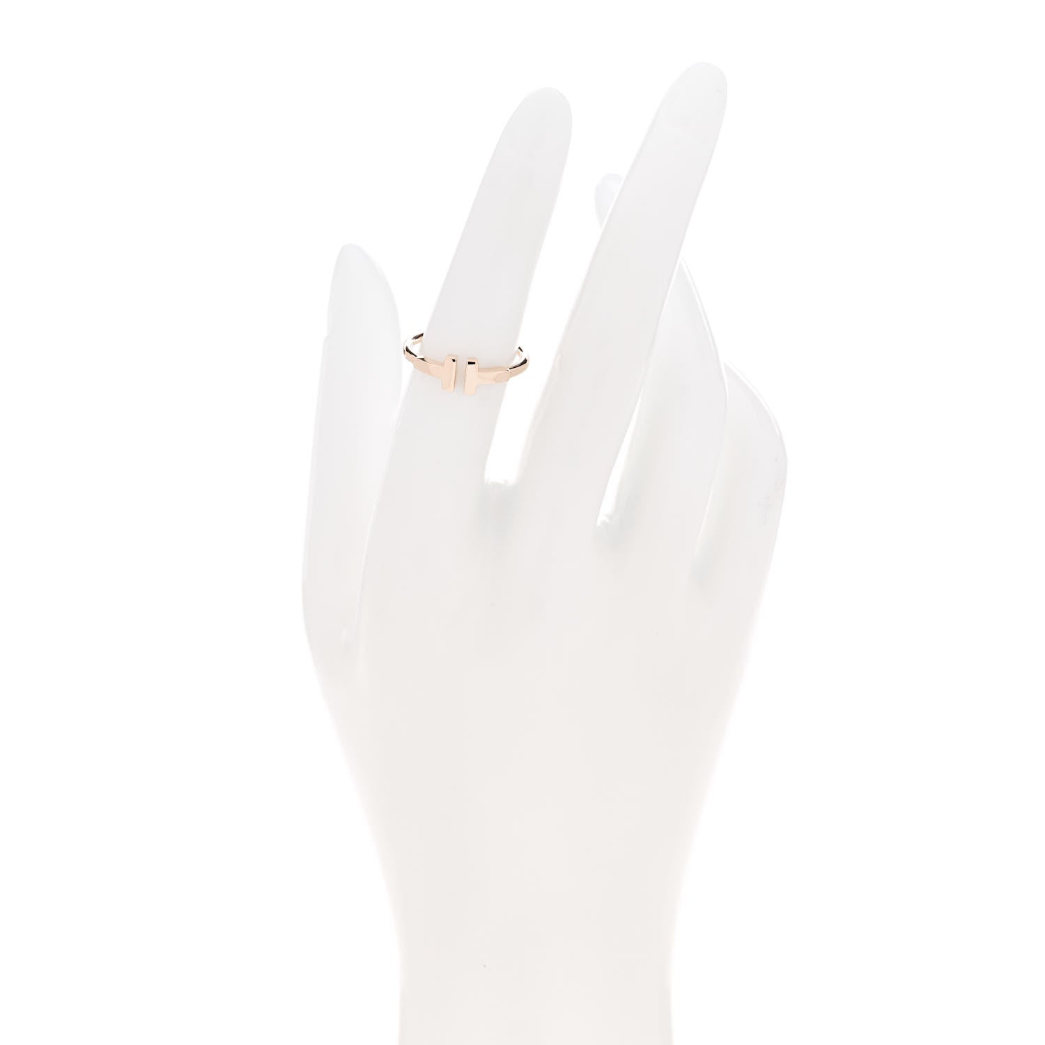 Tiffany 18K Rose Gold T Wire Ring 51 5.75 2 of 4