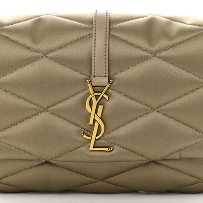Saint Laurent Satin Quilted Le 57 Diamond Shoulder Bag Mouse 8 of 15