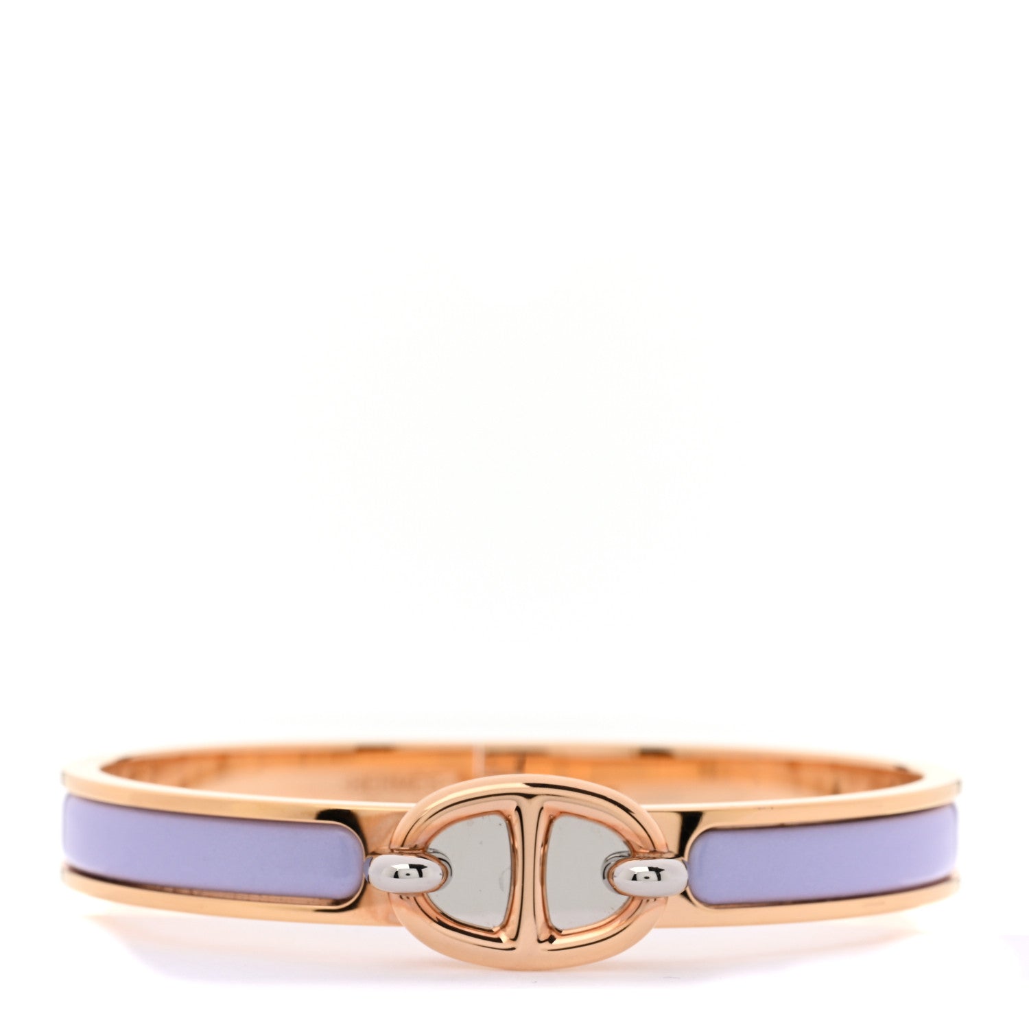Hermes Enamel Mini Clic Chaine d'Ancre Bracelet GM Parme 1 of 5