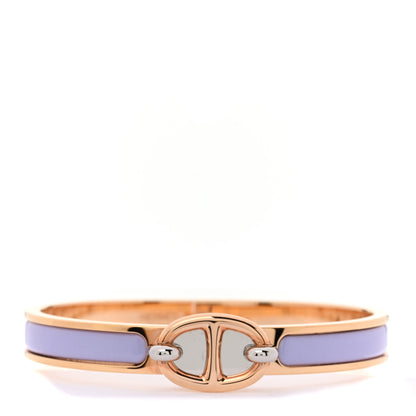 Hermes Enamel Mini Clic Chaine d'Ancre Bracelet GM Parme 1 of 5