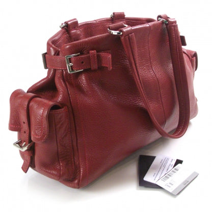 Prada Vitello Daino Shoulder Bag Rosso 3 of 12