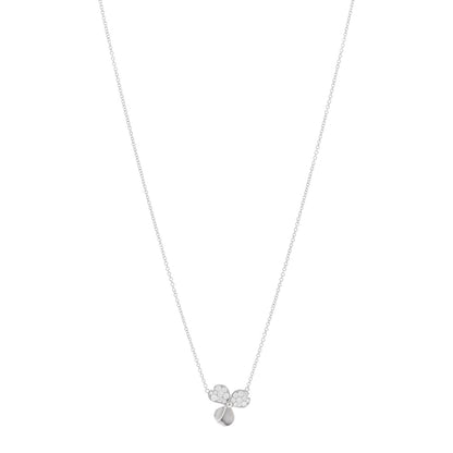 Tiffany Platinum Diamond .17ctw Small Paper Flowers Pendant Necklace 1 of 5